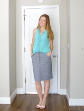 Button Up Pencil Skirt | Life by Ky Blog